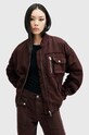 Îmbrăcăminte AllSaints geaca bomber RUE BOMBER W038OB burgundia