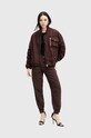 AllSaints geaca bomber RUE BOMBER W038OB burgundia