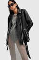 Kožená bunda AllSaints BILLIE W091LB čierna