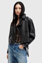 AllSaints geaca de piele HENDRY cu captuseala negru W113LB