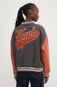 Abbigliamento Karl Kani giacca bomber in misto lana 61750001 grigio