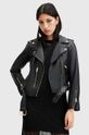 Δερμάτινο μπουφάν AllSaints BALFERN BIKER λείο δέρμα μαύρο W084LB
