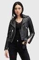 Kožená bunda AllSaints BALFERN BIKER nezateplené černá W084LB