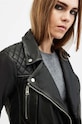 Шкіряна куртка AllSaints CARGO BIKER чорний W085LB