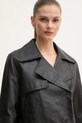 OUI geaca de piele negru 90008