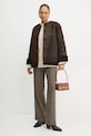 Weekend Max Mara kurtka skórzana 2425416013600 brązowy AW24