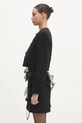 Rotate wool blend jacket Boucle Crop 113086100 black AW24