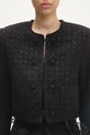 Rotate wool blend jacket Boucle Crop black 113086100