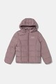 Dječja jakna EA7 Emporio Armani s kapuljačom ljubičasta 8NFB08.FNF8Z