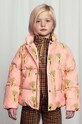Детская куртка Mini Rodini Winter flowers с подкладкой розовый 2471011328