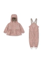 Konges Sløjd completo impermeabile bambini RAINY PALME SET GIRL KS101287 rosa AW24