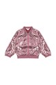 Konges Sløjd kurtka bomber dziecięca STARLA SEQUIN JACKET KS101690 różowy AW24