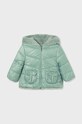 Detská obojstranná bunda Mayoral jemné zateplenie tyrkysová 2480.4A.Baby.9BYH