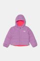 Dětská oboustranná bunda The North Face REVERSIBLE PERRITO HOODED JACKET s podšívkou fialová NF0A88VJ1I81