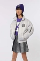 Detská bunda bomber Dkny bomber sivá D60235.156.162