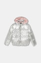 Dječja jakna Guess s kapuljačom srebrna J4BL10.WEYO0.9BYH