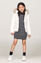 Dječja pernata jakna Tommy Hilfiger bijela KG0KG07399.9BYH.128.176