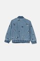 Abercrombie & Fitch kurtka jeansowa dziecięca KI244.4015 niebieski AW24