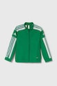 Παιδική μπλούζα adidas Performance SQ21 PREKT χωρίς κουκούλα πράσινο GP6440