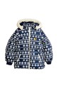 Дитяча куртка Mini Rodini Flowers 2471011660 темно-синій AW24