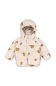 Дитяча куртка Konges Sløjd NUKA JACKET GRS з капюшоном бежевий KS101204