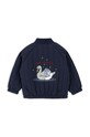 Дитяча куртка-бомбер Konges Sløjd JUNO SEQUIN BOMBER JACKET з підкладкою темно-синій KS101250