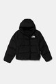 The North Face geaca de puf pentru copii NORTH DOWN HOODED JACKET cu captuseala negru NF0A88UDJK31