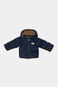 The North Face geacă cu puf copii BABNORTH DOWN FLEECE LINED JACKET cu captuseala bleumarin NF0A88W28K21
