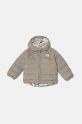 The North Face jachetă pentru copii cu două fețe BABREVERSIBLE PERRITO HOODED JACKET cu captuseala gri NF0A88W31I41