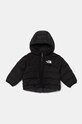 Kojenecká bunda The North Face BABREVERSIBLE PERRITO HOODED JACKET s podšívkou černá NF0A88W3JK31