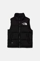 The North Face bezrękawnik puchowy dziecięcy TEEN 1996 RETRO NUPTSE VEST bez kaptura czarny NF0A8A4BJK31