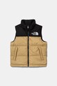 The North Face vesta de puf pentru copii TEEN 1996 RETRO NUPTSE VEST cu captuseala verde NF0A8A4BLK51