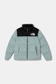 The North Face geaca de puf pentru copii TEEN 1996 RETRO NUPTSE JACKET cu captuseala turcoaz NF0A8A4C1OC1