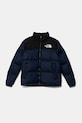 The North Face kurtka puchowa dziecięca TEEN 1996 RETRO NUPTSE JACKET bez kaptura granatowy NF0A8A4C92A1