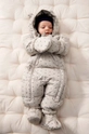 Бебешки зимен гащеризон Liewood Sylvie Baby Snowsuit с изолация сив LW19403