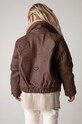 Donsje jachetă bomber din piele pentru copii Yuki Leather Jacket Bear maro 4058502.