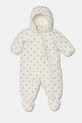United Colors of Benetton combinezon bebe cu captuseala alb 2UWJAT002.W.Seasonal