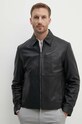 Calvin Klein geaca de piele negru K10K113014