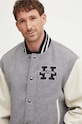 Шерстяная куртка-бомбер Tommy Hilfiger серый MW0MW37032