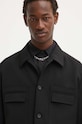 Μπουφάν από μίγμα μαλλιού HUGO 50520384 μαύρο