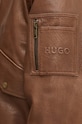 Шкіряна куртка HUGO 50516888 коричневий