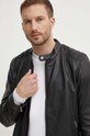 Шкіряна куртка Pepe Jeans TRISTAN чорний PM402991