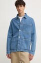 Джинсова куртка United Colors of Benetton 2KD6UN05G блакитний AW24