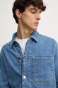 Джинсова куртка United Colors of Benetton 2KD6UN05G блакитний