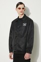 Куртка-сорочка Drôle de Monsieur La Veste Slogan чорний PERM.JT183.PA014.BL