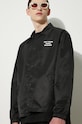 Drôle de Monsieur geacă cu aspect de cămașă La Veste Slogan PERM.JT183.PA014.BL