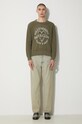 Billionaire Boys Club sweter bawełniany Heart & Mind Stencil Logo Jumper B24224 zielony AW24