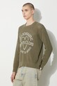 Billionaire Boys Club sweter bawełniany Heart & Mind Stencil Logo Jumper zielony B24224