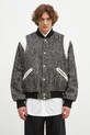 Kenzo kurtka bomber z domieszką wełny Wool Varsity Jacket oversize czarny FE65BL1489OX.99