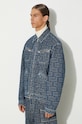 Kenzo geacă din denim Trucker Denim Jacket Weave FE65DV3106J2.DD albastru
